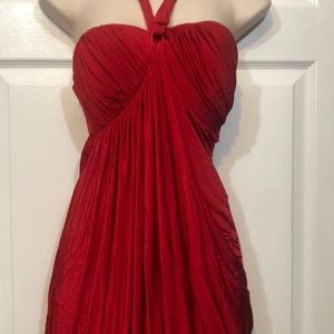 Bebe RED drape dress